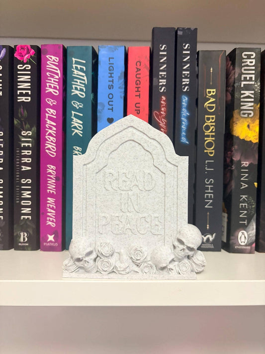 Dark Romance Gothic Tomb Bookmark Holder & Decor: Rip - marble
