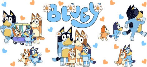 Bluey 16oz Double Sided UVDTF Wrap