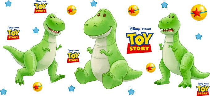 Toy Dinosaur 16oz Double Sided UVDTF Wrap