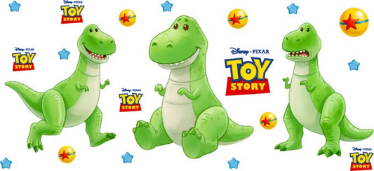 Toy Dinosaur 16oz Double Sided UVDTF Wrap