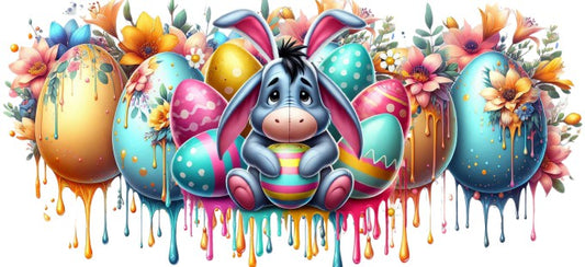 Easter Eeyore 16oz Double Sided UVDTF Wrap