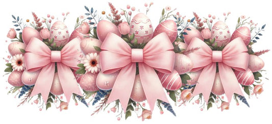 Pink Easter Bow 16oz Double Sided UVDTF Wrap