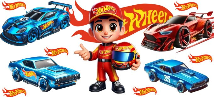 Hot wheels 16oz Double Sided UVDTF Wrap