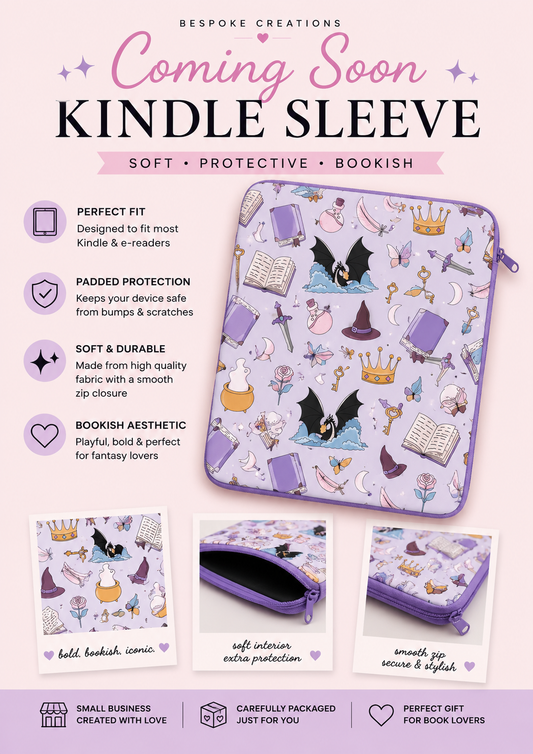 Now in stock!!  Fantasy Kindle Sleeve ✨
