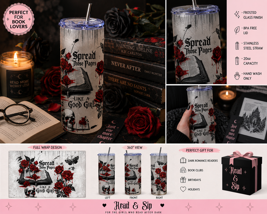 20oz Frosted Tumbler and Metal Straw