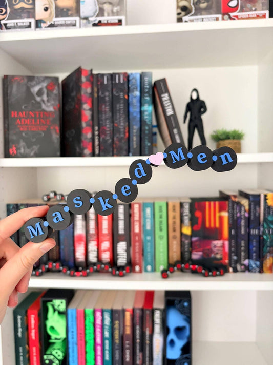 Dark Romance 3D Printed Bookshelf Decor Accessories: Masked men